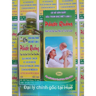 Tinh dầu tràm Huế loại đặc biệt nguyên chất Phước Quảng cho trẻ sơ sinh (50ml, có hộp)