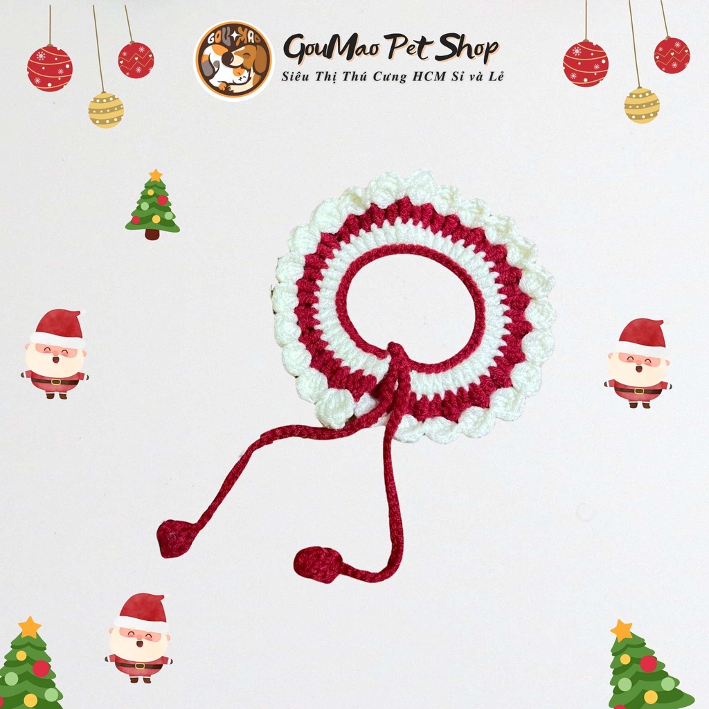 [Ảnh thật] ️❄ COMBO NÓN YẾM LEN NOEL HÀNG HANDMAKE DÀNH CHO CHÓ MÈO - GOUMAO PET ️❄