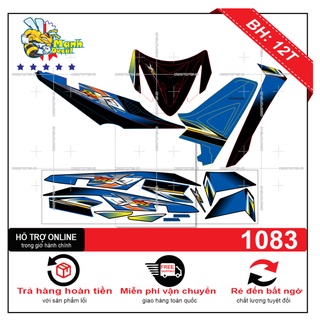 Ten rời xe wave RSX 2008 mẫu zin xanh đen