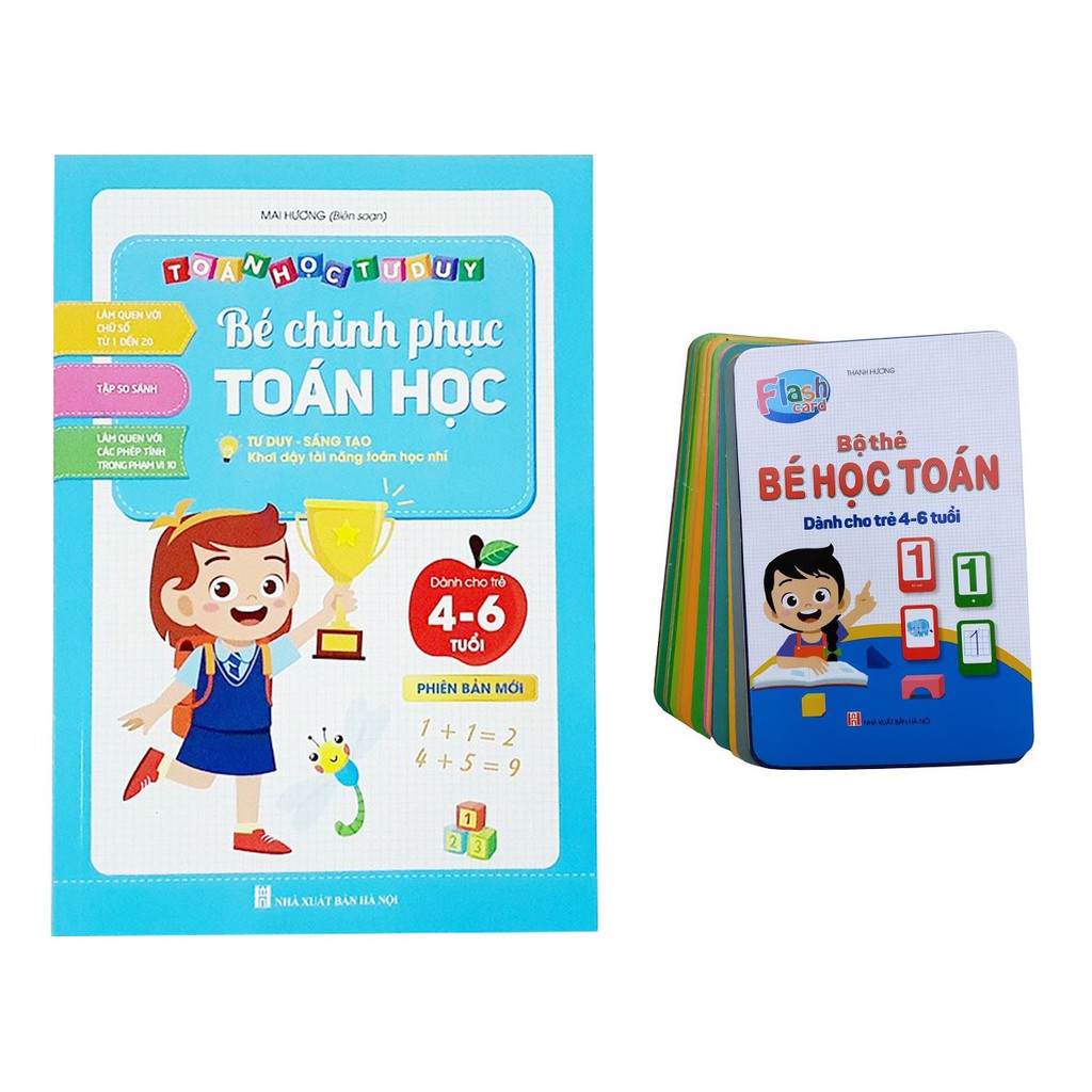 [Mã LIFEMALL995 giảm 10% đơn 99K] Sách - Bé Chinh Phục Toán Học (Tặng Kèm Bộ Thẻ Flashcard Bé Học Toán)