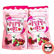 Hạnh Nhân Tẩm Dâu Tây Nunuts [Túi 180gr] - Không Chất Bảo Quản, Ăn Liền