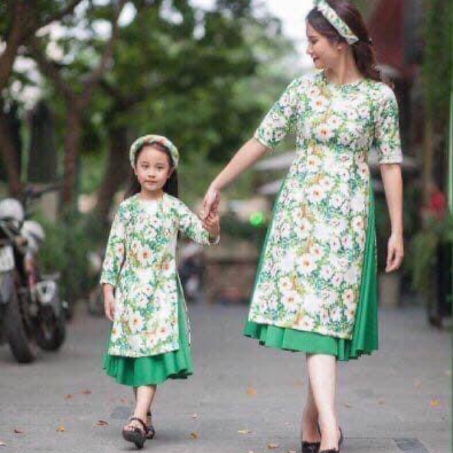 Sét áo dài cho mẹ và bé sale