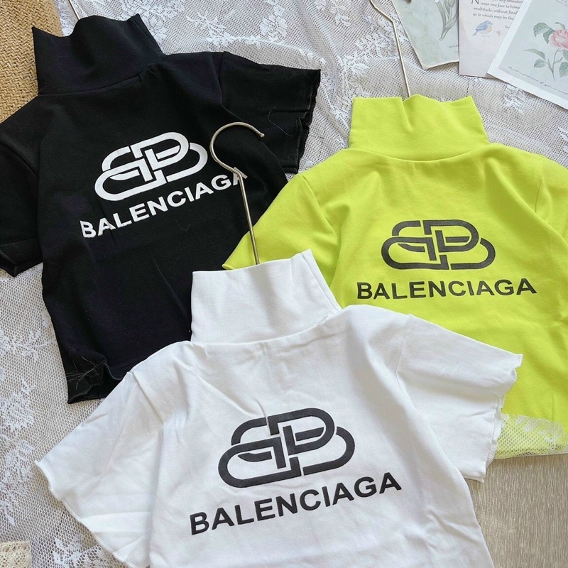 Áo croptop tay ngắn cổ lọ Balen siêu sporty - A0N