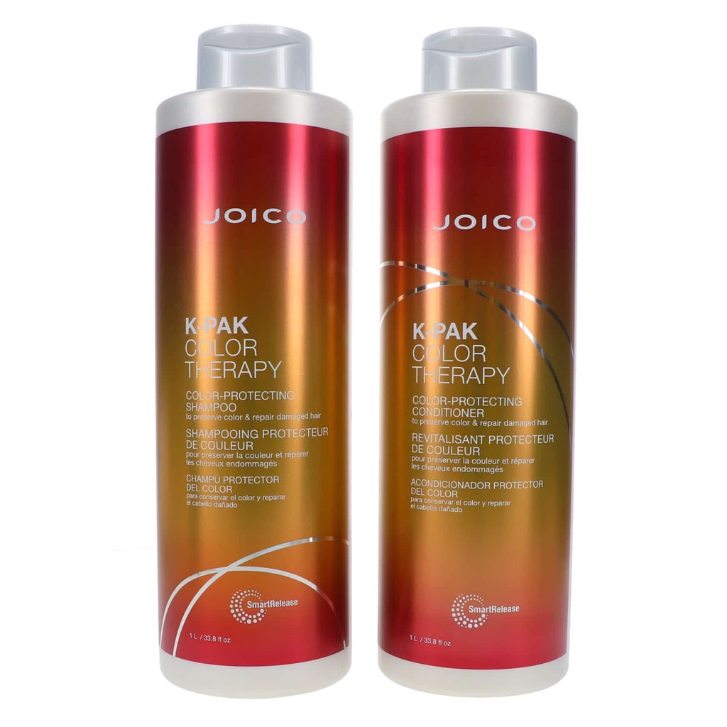 Cặp dầu gội xả giữ màu tóc nhuộm Joico K-Pak Color Therapy 1000mlx2