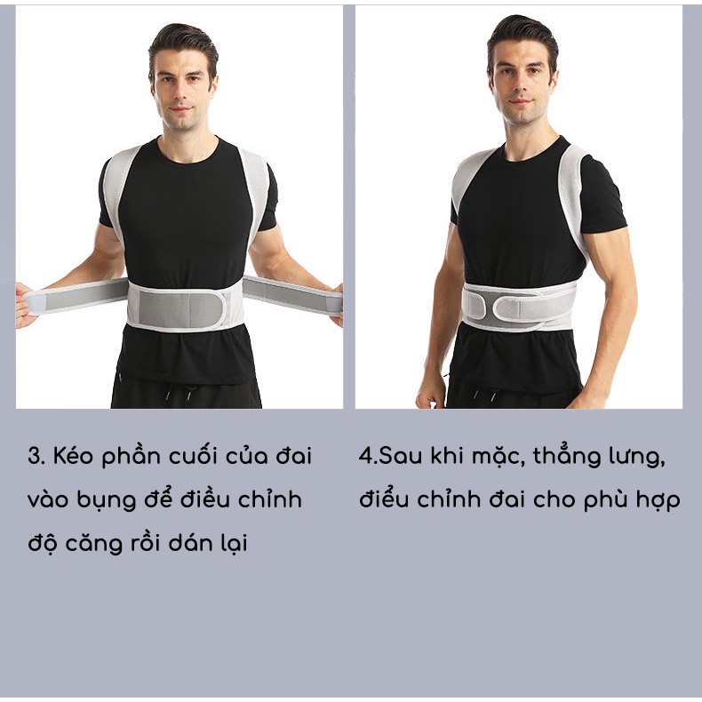 Đai chống gù lưng chỉnh gù chỉnh lưng cho người lớn và trẻ em- Đai hai nẹp sắt