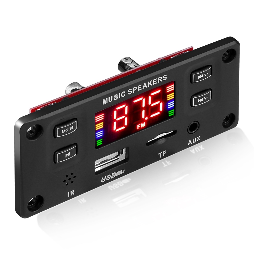 Bộ Khuếch Đại Âm Thanh Radio FM Bluetooth DC12V MP3 2*30 Cổng USB FM AUX Cho Xe Hơi