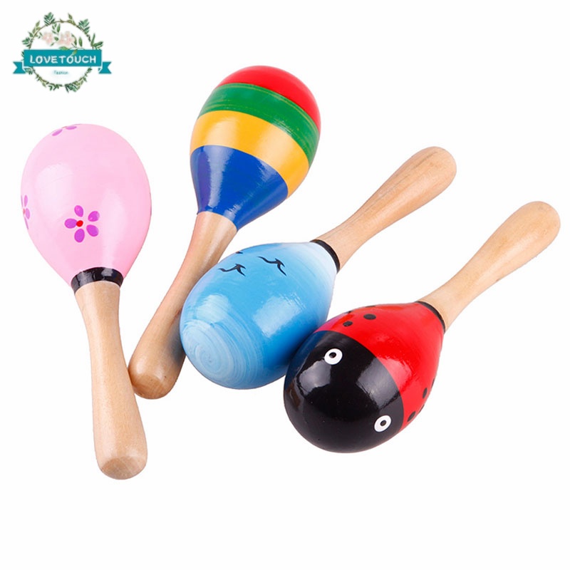 Lovetouch-mới Đồ Chơi Giường Gỗ Maraca Cảm Ứng Trái Tim Mới Mẻ Bằng Gỗ Maraca Dành Cho Tiệc Trẻ Em Thích Hợp Làm Đồ Chơi Trẻ Em