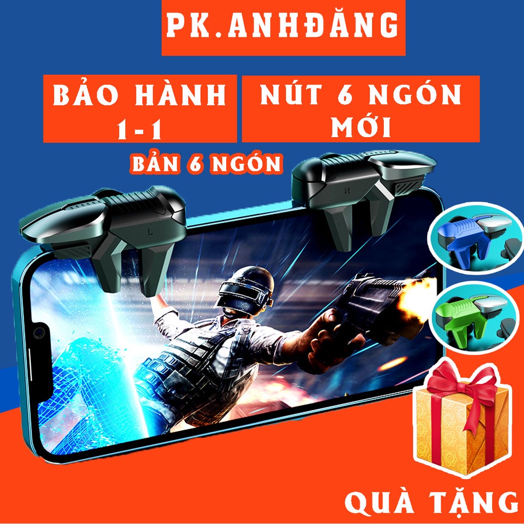 Nút Bắn Pubg FF Chơi Game Điện Thoại 6 Ngón, Tay Cầm Chơi Game S07 - Phụ Kiện Chơi Game Anh Đăng