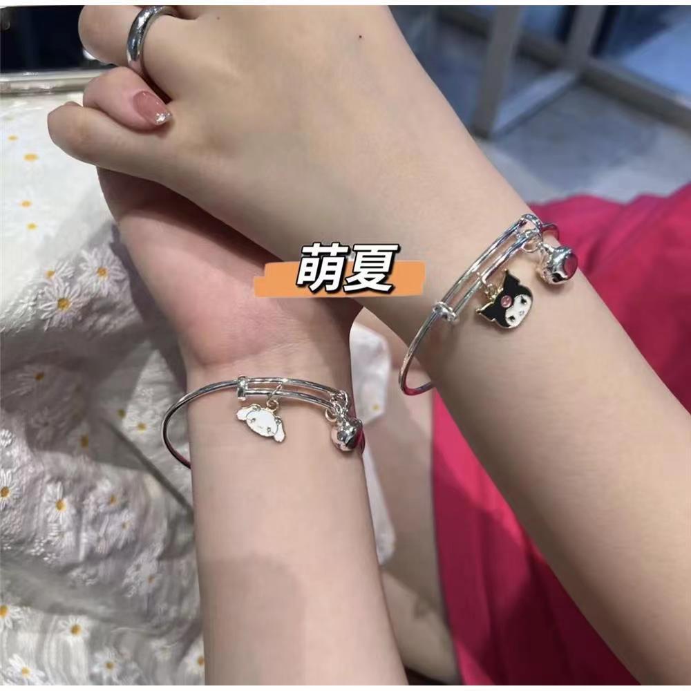 (Bán Buôn Sỉ) Vòng Tay Lắc Bạc Hoạ Tiết Hoạt Hình Thời Trang Phong Cách Nhật Bản