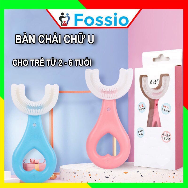 Bàn Chải Đánh Răng trẻ em Silicon Hình Chữ U, Bàn Chải Tập Đánh Răng Cho Bé Từ 2 - 6 Tuổi