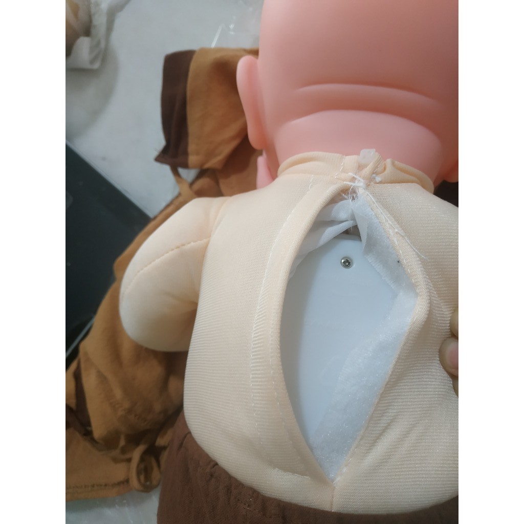 Búp Bê Tiểu Sư Phụ Đang Ngủ 50 cm Hát Nhạc Phật Giáo (Thân Gòn) -19 inch Baby Doll Boy Newborn Soft