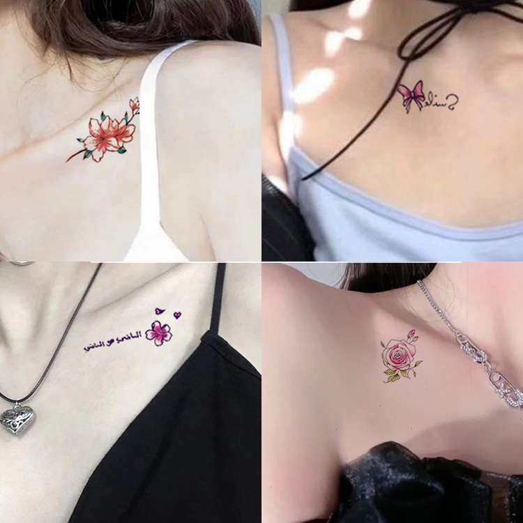 Bộ 30 Hình Xăm Dán Lâu Trôi Chống Thấm Nước Họa Tiết Hoạt Hình Phong Cách Hàn Quốc