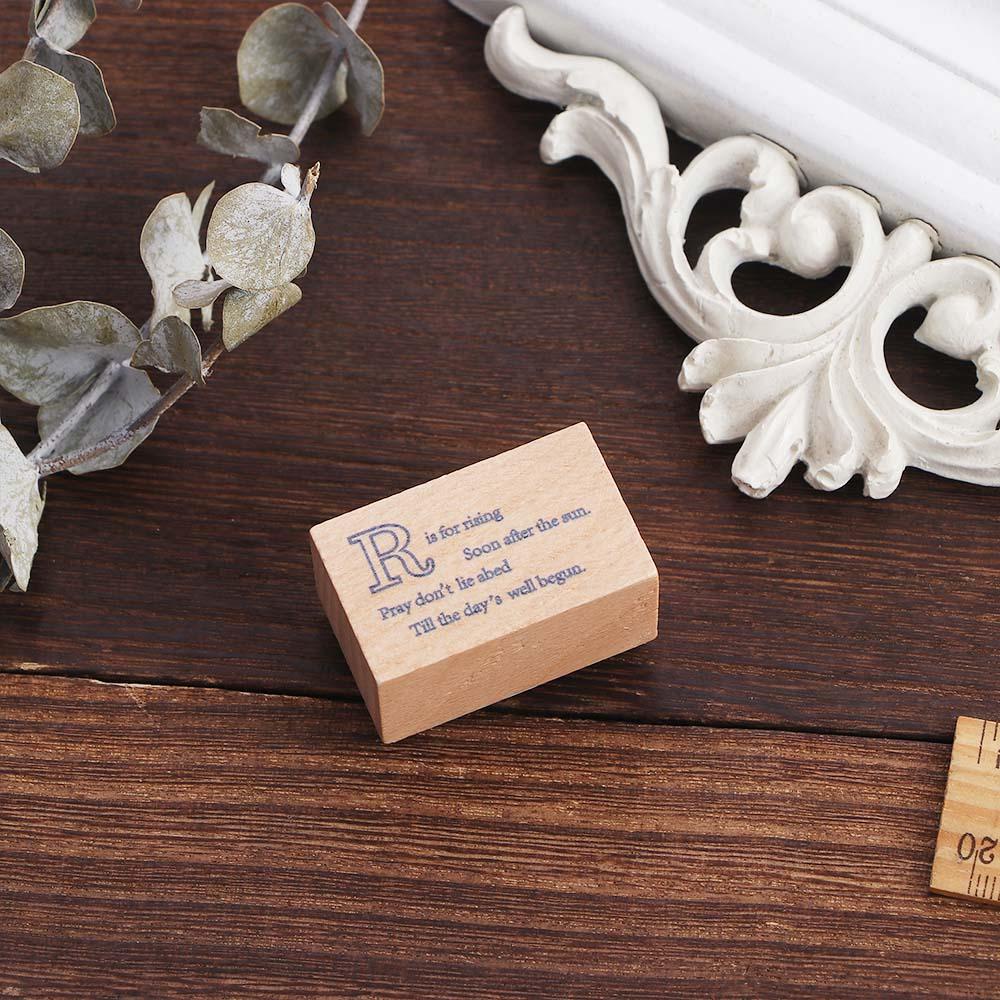 Con Dấu Bằng Gỗ Cao Su Dùng Trang Trí Sổ Tay DIY