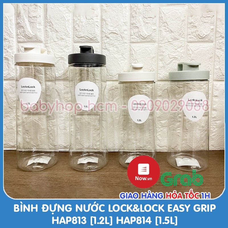 [Mã SKAMSALE07 giảm 10% tối đa 100K đơn 150K] Bình Đựng Nước Lock&amp;Lock Easy Grip HAP813 [1.2L] HAP814 [1.5L]