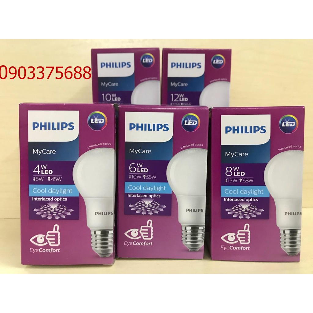 Bóng LED bulb MyCare PHILIPS 12W E27