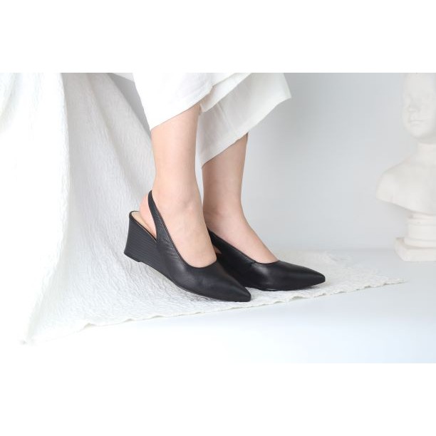 Sandal xuồng da thật kumo cao 5p basic hot 2020