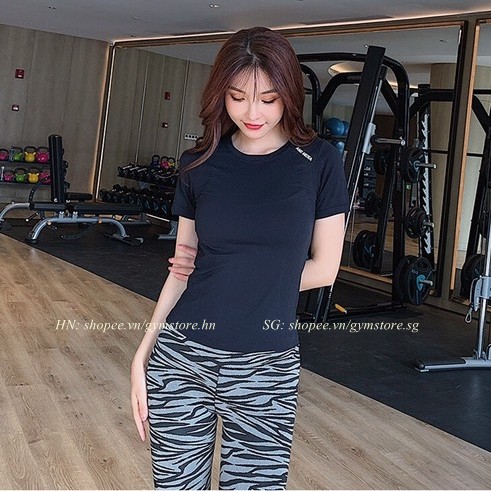 Áo Thun Tập Gym Nữ ❤️𝐇𝐀̀𝐍𝐆 𝐗𝐈̣𝐍❤️ Ngắn Tay Body Siêu Tôn Dáng Thể Thao Đồ Tập Rẻ Đẹp gymstore 003