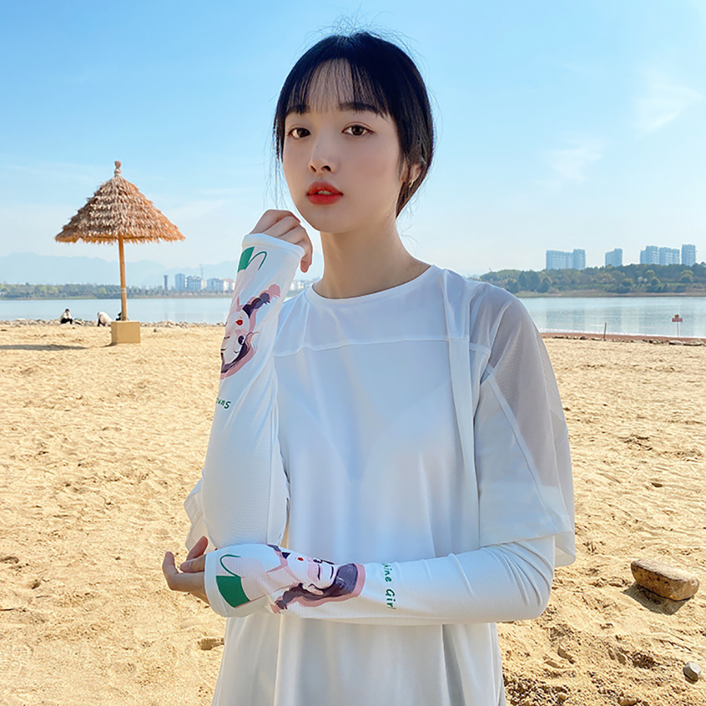Găng Tay Chống Nắng In Họa Tiết Hoạt Hình Dễ Thương