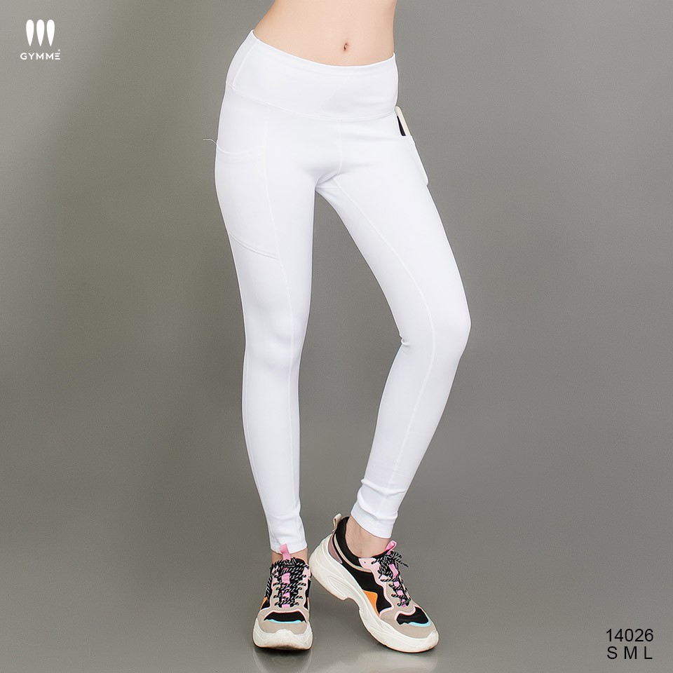 Quần dài tập legging thể thao nữ GYMME đồ tập yoga gym phối túi - 14026