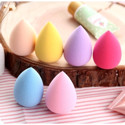 Bông tán kem nền makeup siêu mịn , mút đánh phấn dặm nền trang điểm hồ lô trứng tròn