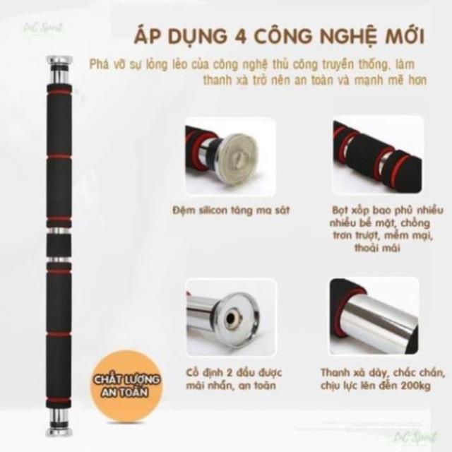 Thanh Tập Xà Đơn Treo Tường Gắn Cửa Nhiều Cỡ Từ 62-150cm kích Thước Có Thể Tùy Chỉnh Phù Hợp Tập Gym Tại Nhà