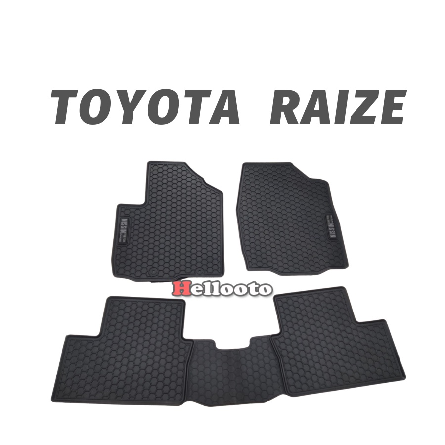 Thảm Lót Sàn Cao Su Xe Toyota Raize 2021 2022 Hàng Cao Su Đúc Ko Mùi Chuẩn Form xe dễ dàng vệ sinh lau rửa