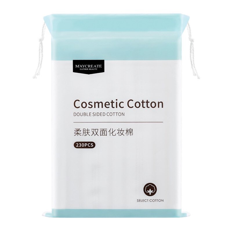 BÔNG TẨY TRANG 230 MIẾNG COSMETIC COTTON 100% SIÊU DAI 3 LỚP