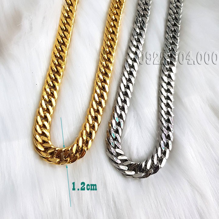 Dây chuyền nam xích kép cỡ lớn bảng 1.2cm DZ1596.