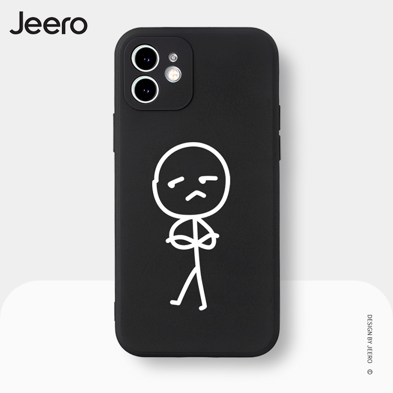 Ốp điện thoại JEERO hoạt hình cặp đôi dễ thương đẹp ngộ nghĩnh mềm Compatible for iPhone 15 14 13 12 11 Pro Max SE 2020 X XR XS ip 8 7 6 6S Plus kute HFC215