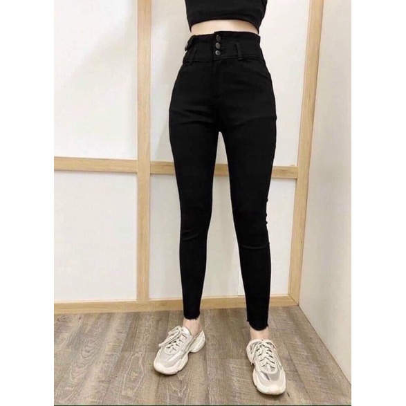 Quần Jean Bigsize 40 Đến 90kg Kaki 3 Khuy Lưng Cao Siêu Tôn Dáng