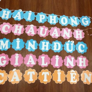 Dây chữ ghép tên trang trí sinh nhật