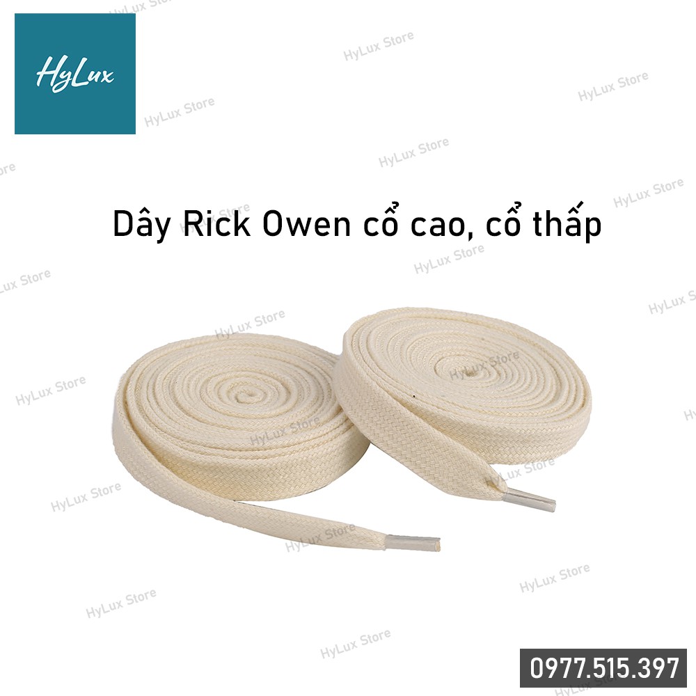 Dây giày Rick Owen cổ thấp, cổ cao loại xịn
