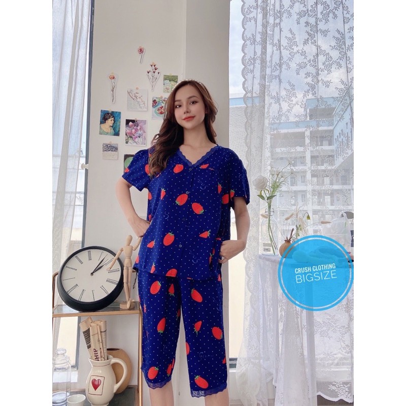 [Mẫu Đẹp] Pyjama Lưng Đồ Bộ Bigsize 55-100kg Diện cực Đẹp Chất lụa Nhật  Cao Cấp