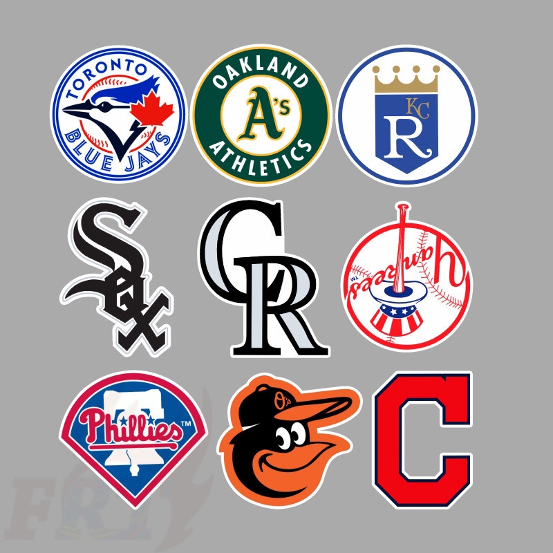 ❉ MLB Major League Baseball Team Logo Series 01 Stickers ❉ 30Pcs/Set DIY Fashion Waterproof Mixed Decals Doodle Stickers