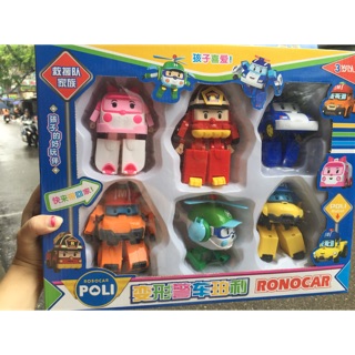 Hộp đồ chơi xe Robo car POLI- 6 xe