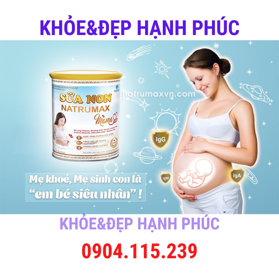 Sữa non natrumax mama hỗ trợ bà bầu – 800 gr/hộp
