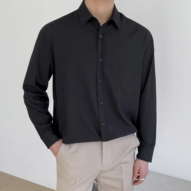 Áo sơ mi nam dài tay Mantoni Unisex vải lụa cao cấp, Sơ mi nam cổ bẻ kiểu dáng Hàn Quốc trẻ trung lịch lãm (SML)