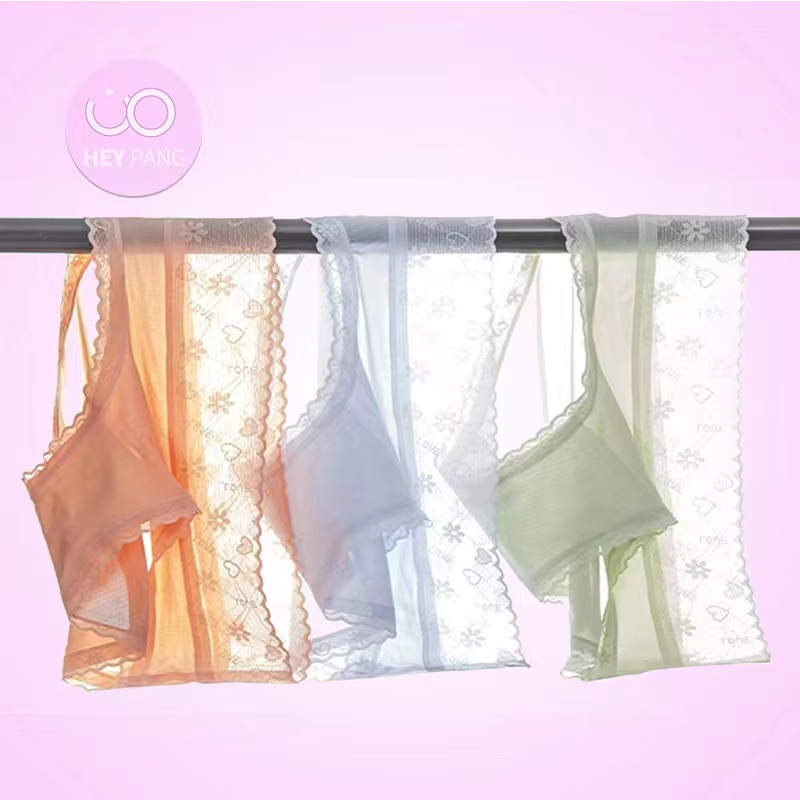 Quần lót ren nữ sexy xuyên thấu đũng cotton kháng khuẩn viền ren trái tim quyến rũ HEYPANG VN032