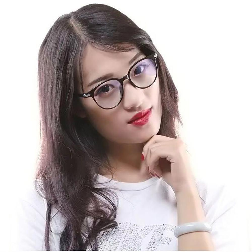 Mắt Kính Gọng Kim Loại Chống Ánh Sáng Xanh Trong Suốt Phong Cách Hàn Quốc Cổ Điển Dành Cho Nữ