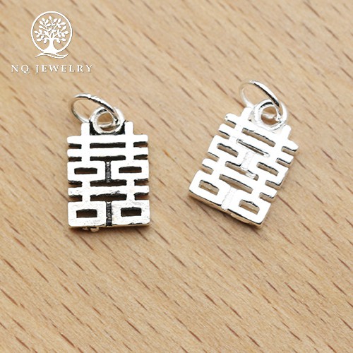 Charm bạc mặt chữ treo - NQ Jewelry
