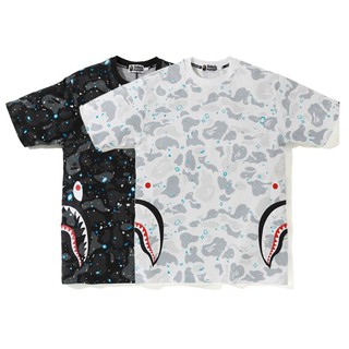 Áo Thun Vải Cotton Tay Ngắn In Hoạ Tiết Bape Thời Trang