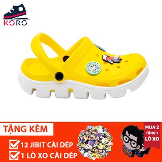 dép khủng long màu vàng đế sơn unisex 💖FREESHIP💖dép khủng long cross bít đầu DUVT