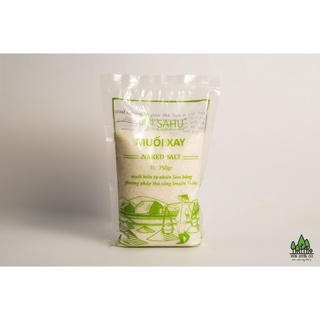 MUỐI XAY SAHU 750gr/túi - muối biển thô truyền thống xay mịn giàu khoáng chất