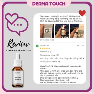 Serum Basic B5 Dr.Ceutics Hydration dành cho da dầu mụn 30g - 100g Dược mỹ phẩm Derma Touch