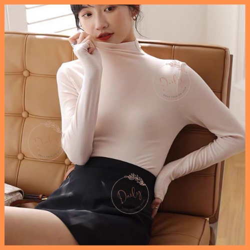 Áo Giữ Nhiệt Nữ Cao Cấp Dài Tay Chất Thun Lót Nỉ Dày Dặn Co Giãn Giữ Nhiệt Siêu Ấm Loại 1 Daily