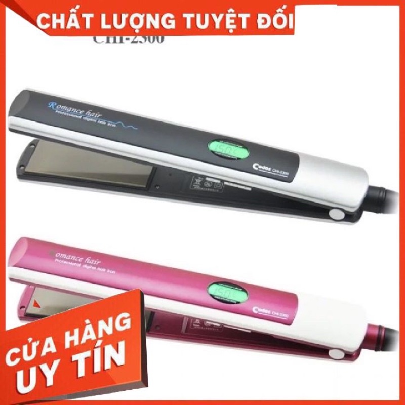 Máy kẹp CODOS CHI 2300 ⚡CHÍNH HÃNG⚡ máy kẹp tóc chuyên nghiệp salon tóc, loại 1, không cắn rứt tóc, bản vừa, nhẹ kéo