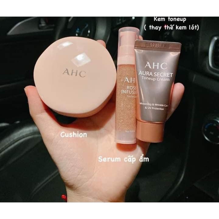 Set phấn nước AHC Perfect Dual Cover Cushion Foundation Glam Special Gift Set 34g | BigBuy360 - bigbuy360.vn