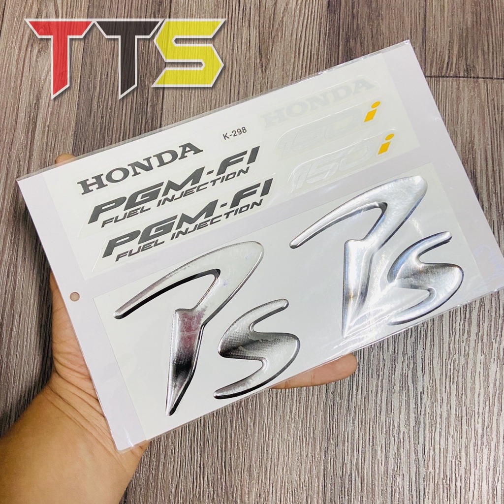 Bộ tem xe Honda PS 150i Pgm Fi chất liệu nhựa nổi nhiều màu sắc tươi sáng dán dàn áo