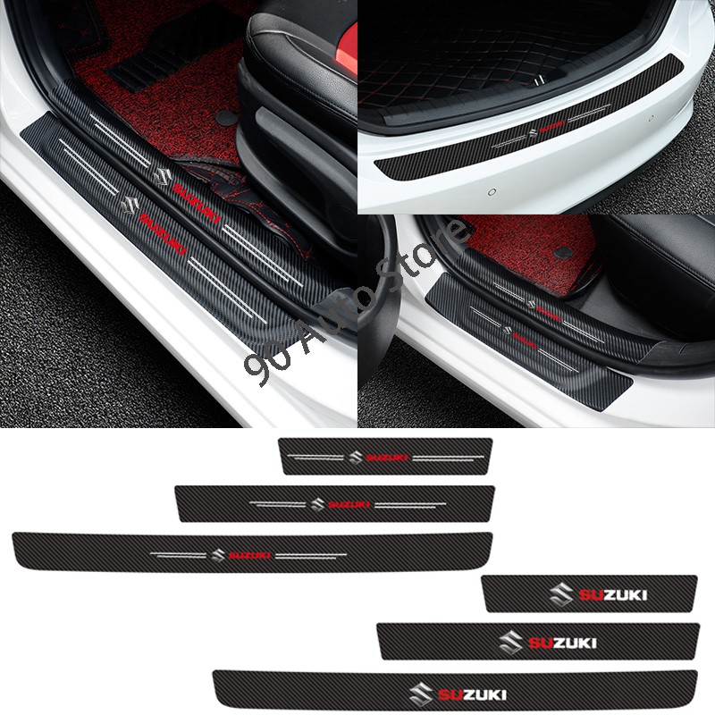 Miếng Dán Sợi Carbon Cho Cửa Xe Hơi Suzuki Swift Sx4 Alto Alivio Jimny Samurai Vitara