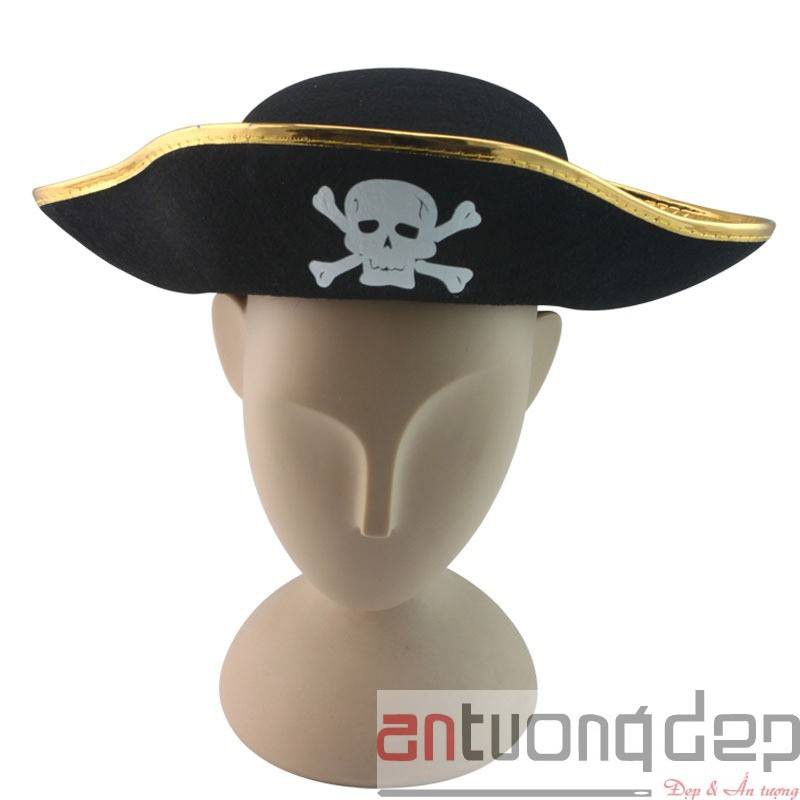 Nón cướp biển - Mũ thuyền trưởng hải tặc - Hóa trang Hallowen